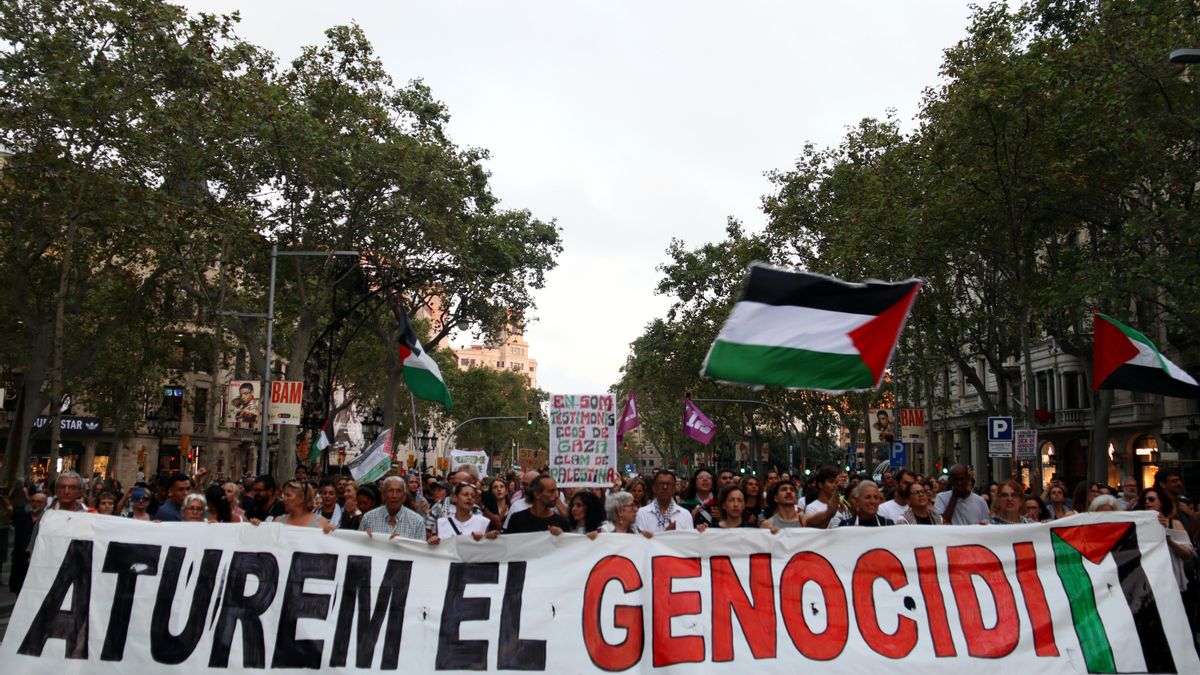 Miles de personas han reclamado parar el genocidio en Barcelona