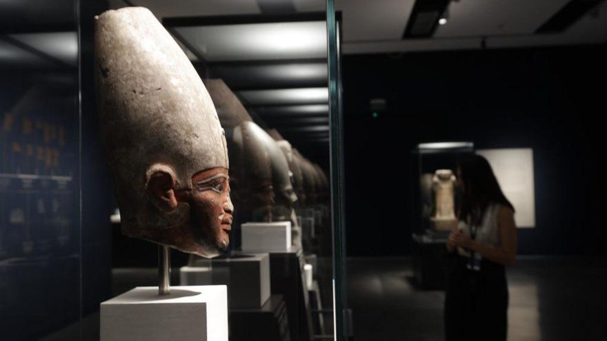 Exposición 'Faraón', que abre sus puertas en el Caixaforum Valencia este 22 de junio. EFE / Manuel Bruque.
