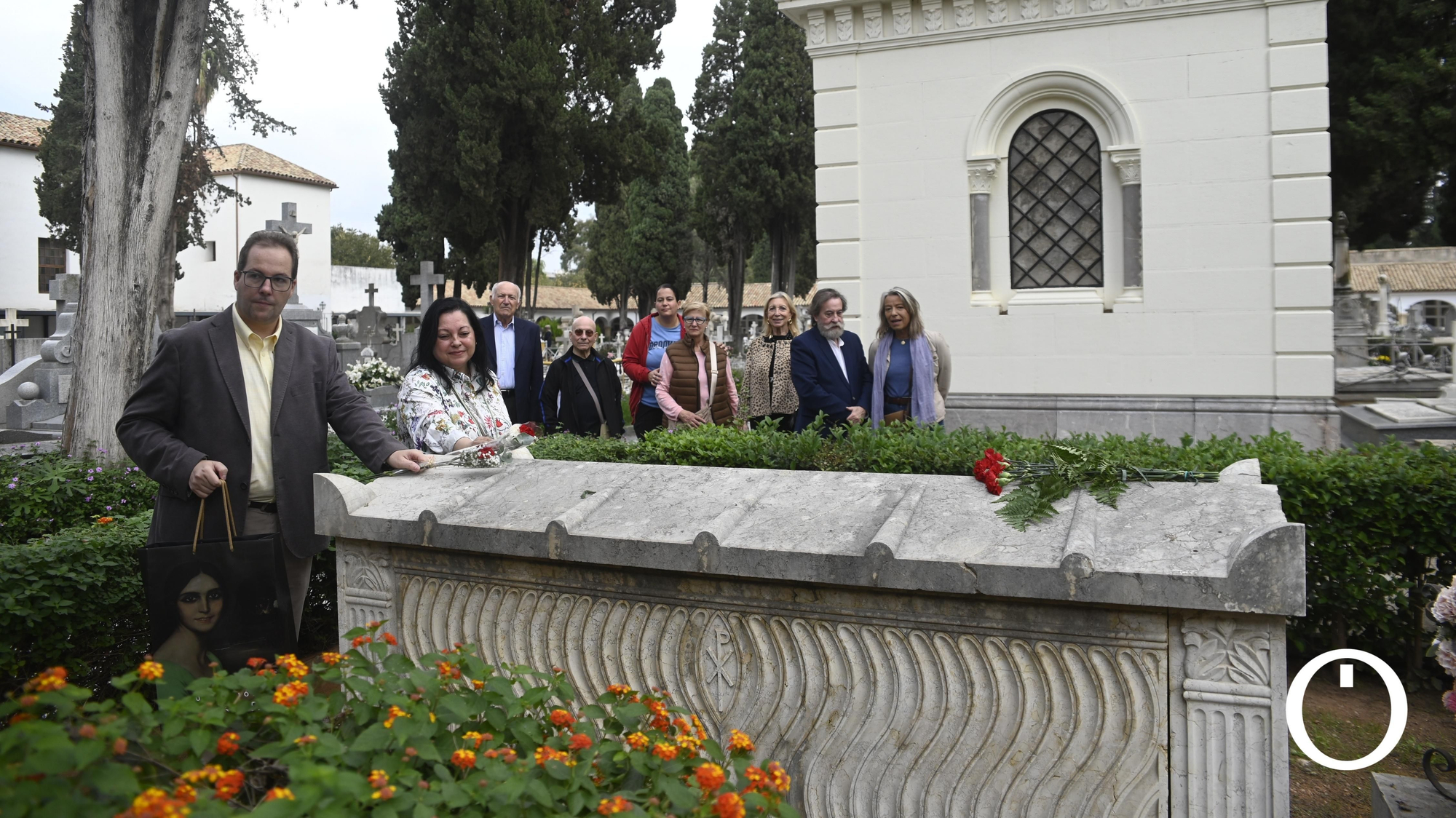 Concentración de pintores y la asociación pro casa museo Julio Romero de Torres