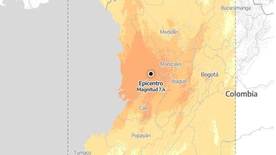 Los mapas del terremoto en Colombia: estas son las zonas más afectadas