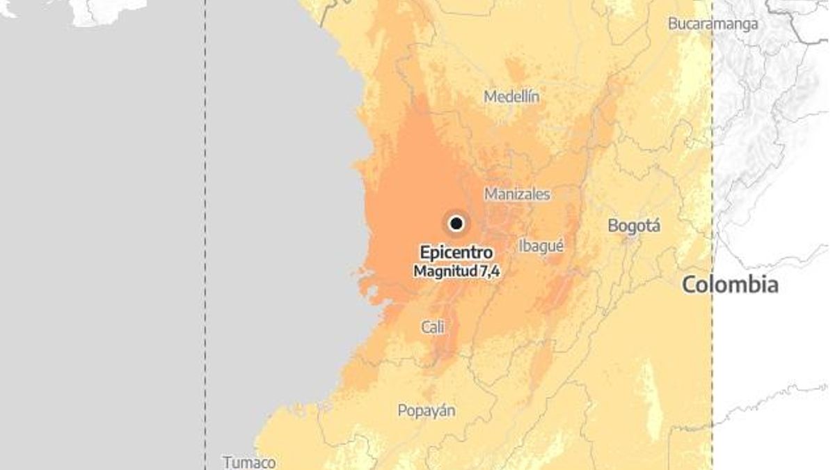 Los mapas del terremoto en Colombia: estas son las zonas más afectadas