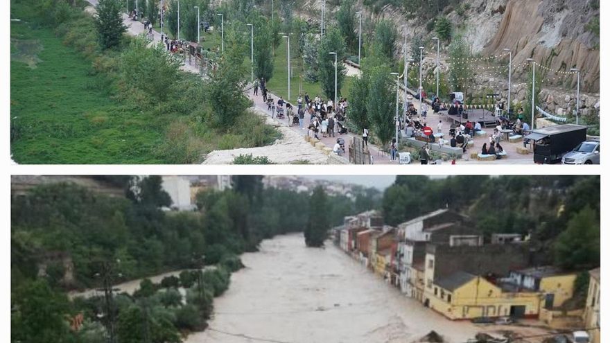 Ejemplos de otras riadas en València: reubicación de pueblos y barrios enteros y construcción de jardines inundables