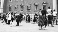 Concentración antirracista #blacklivesmatter en la plaza de la Merced/ LUCÍA BARBUDO