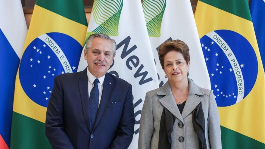 El Presidente se reunió con Rousseff por el banco de los Brics