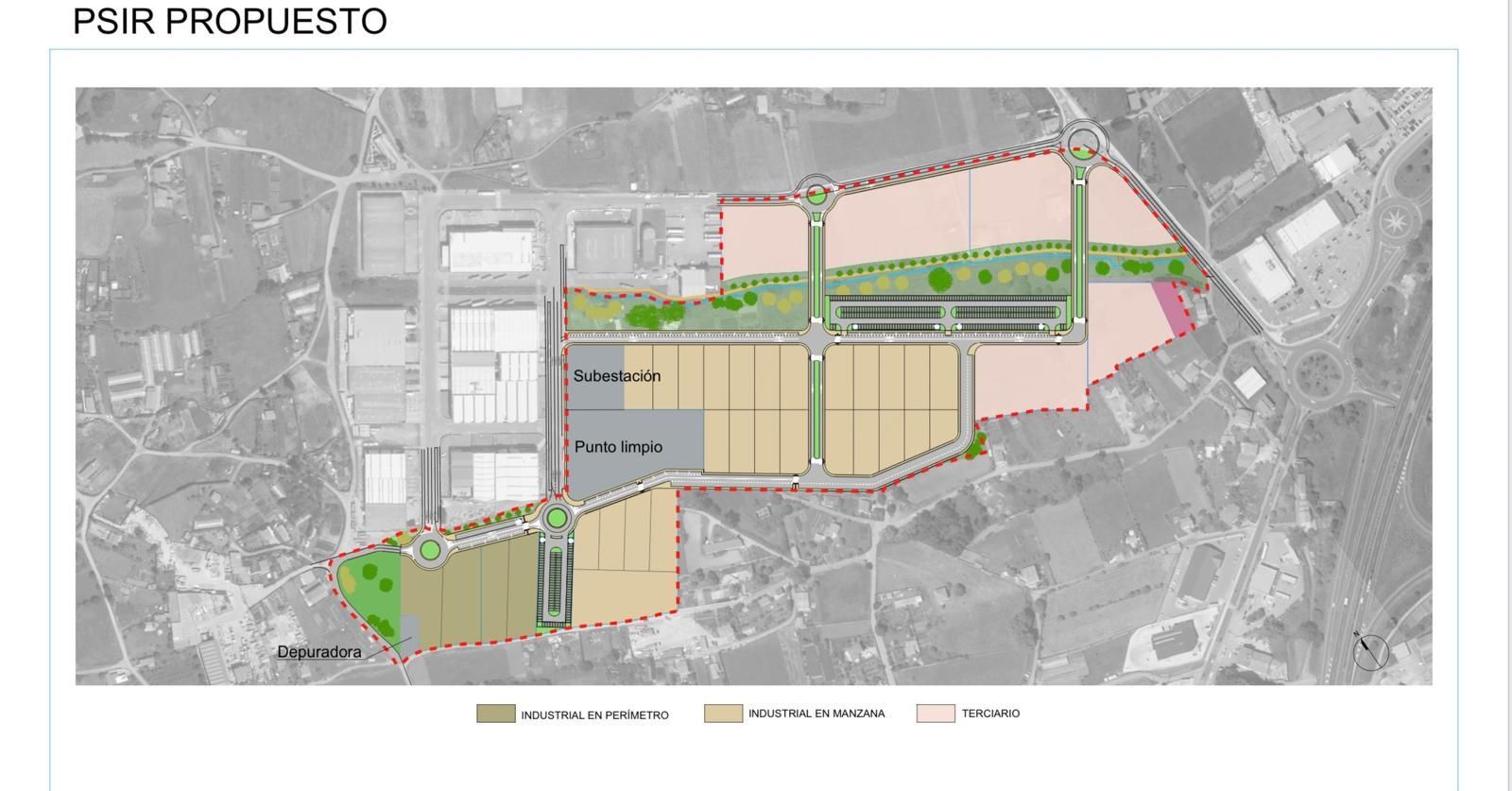 Detalle del plano del nuevo PSIR de Laredo propuesto por el Gobierno.