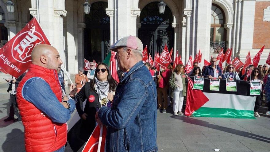 Manifestantes en Valladolid, este miércoles