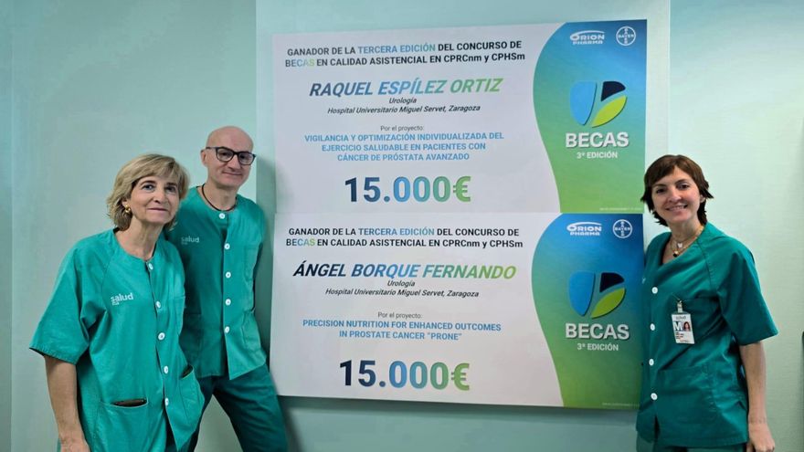 El Servicio de Urología del Hospital Miguel Servet recibe dos becas nacionales por la calidad asistencial