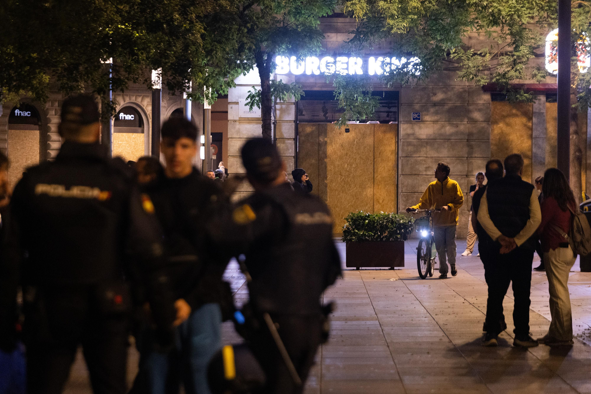 Establecimientos cerrados durante la protesta