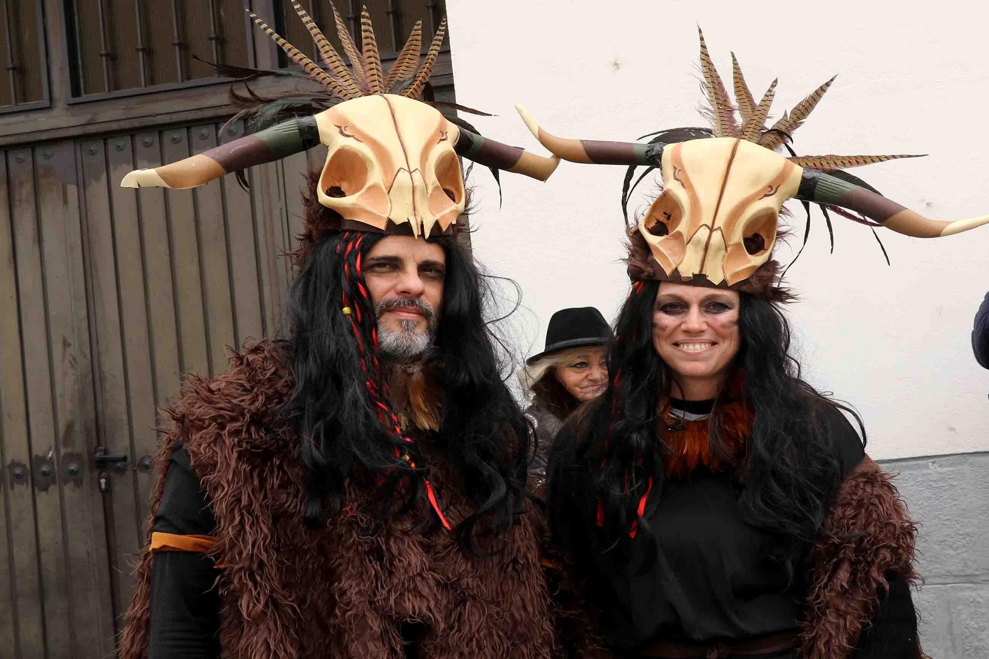 Vecinos durante el Carnaval 2022 en Pareja (Guadalajara)