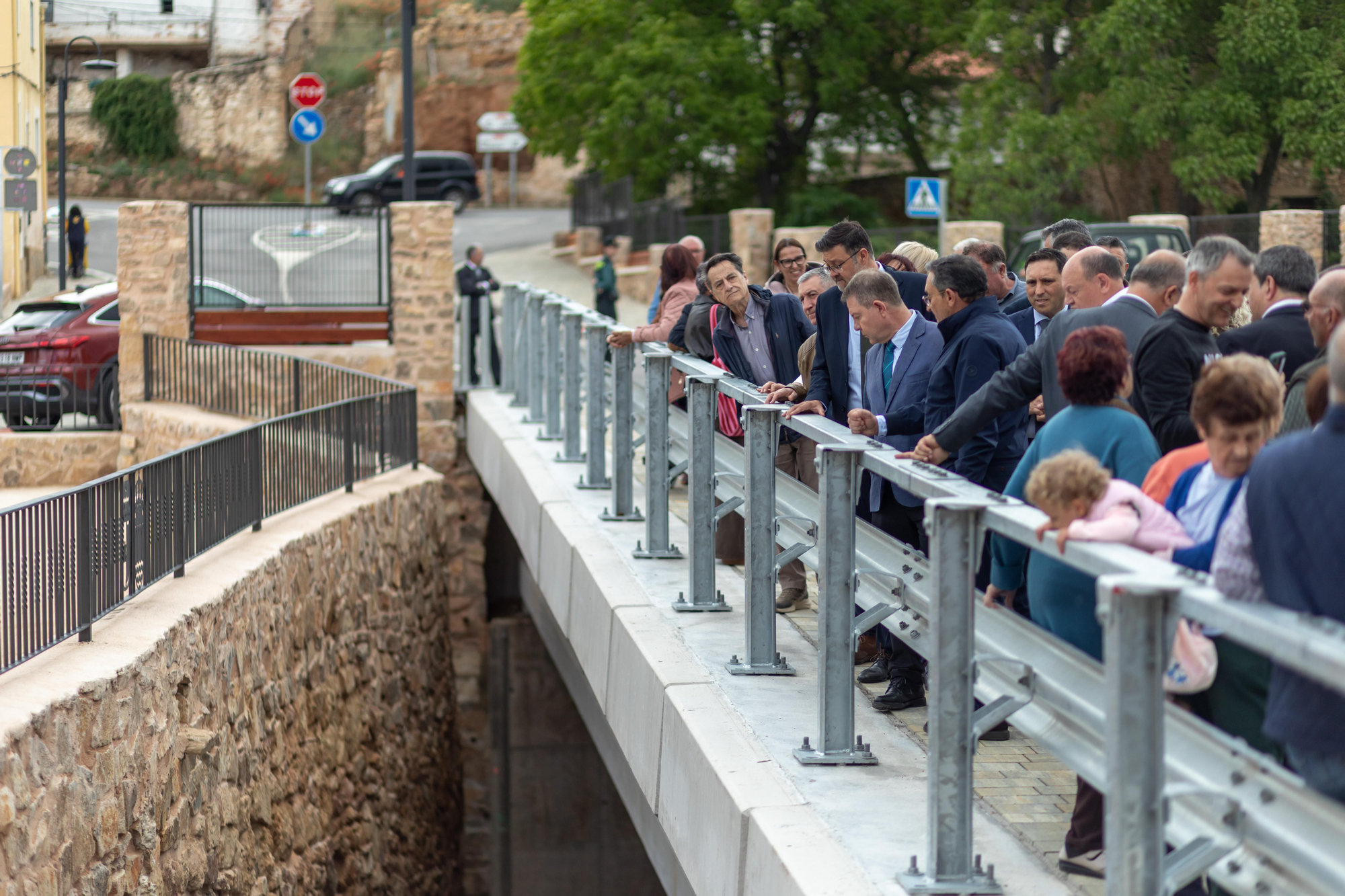 Inauguración del puente de la travesía de la CM-215 de Landete