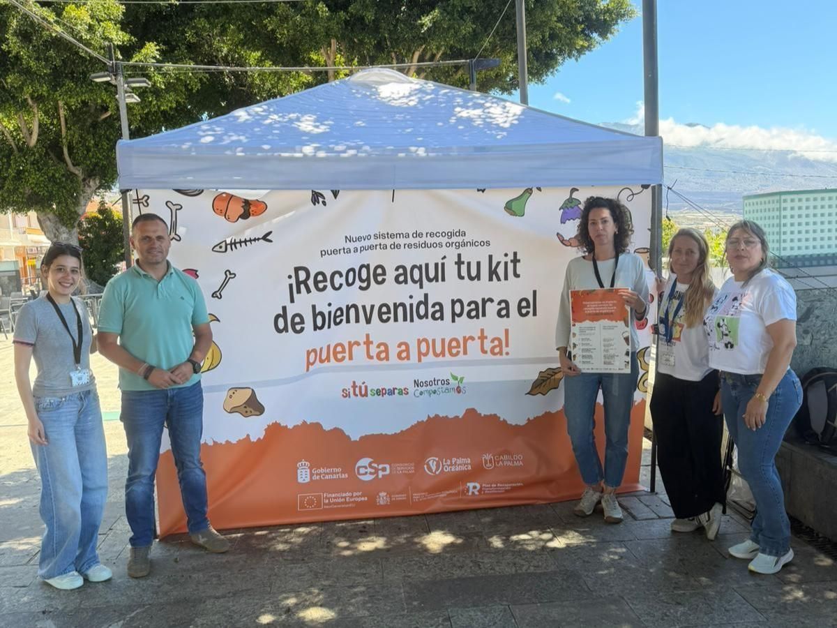 Presentación del el nuevo servicio de recogida de residuos orgánicos en el centro de Los Llanos de Aridane.