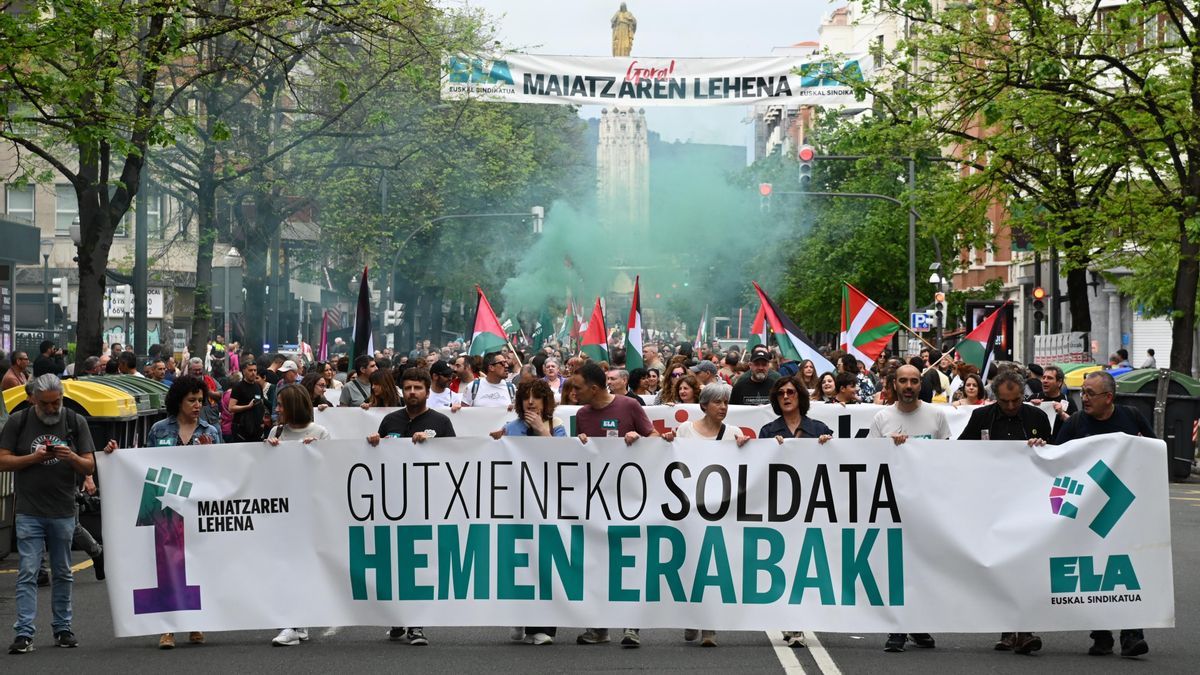 Mas salario, más vivienda y menos precariedad: otro Primero de Mayo en Euskadi marcado por la guerra