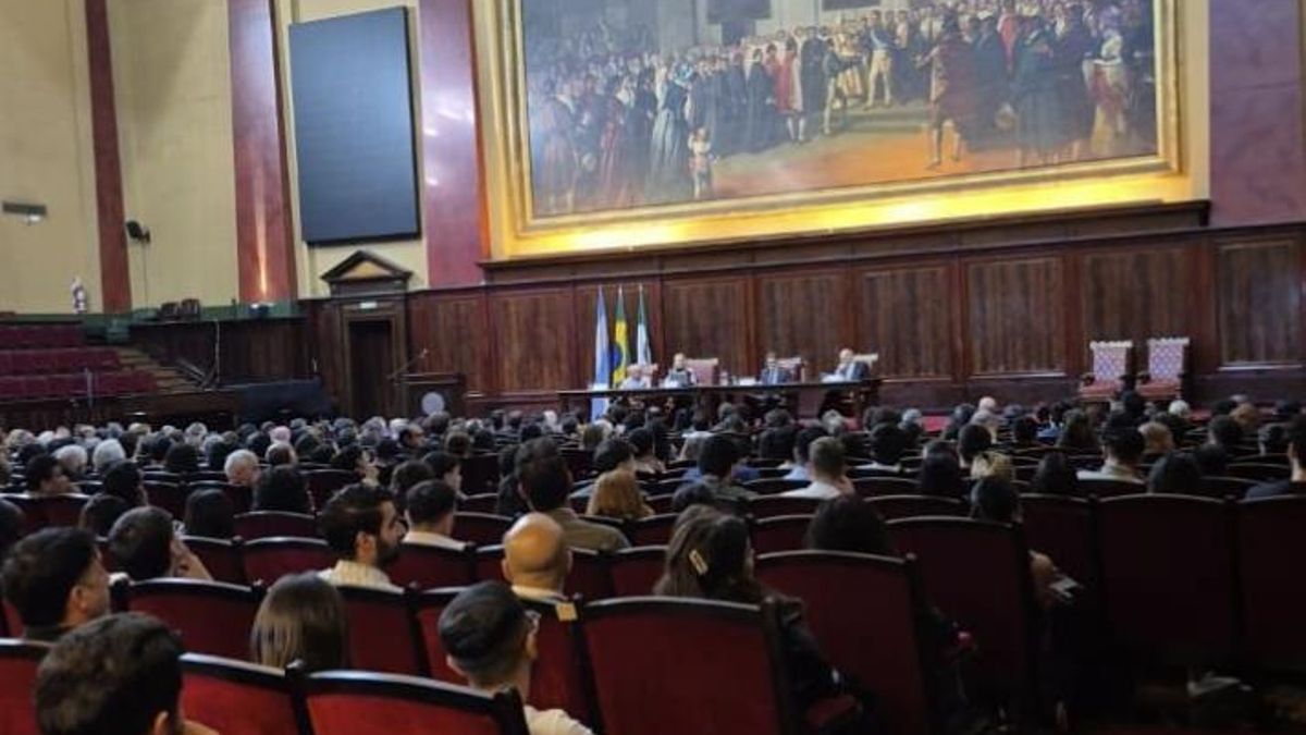 El auditorio en la Facultad de Derecho de la UBA donde expuso ayer Zaffaroni.