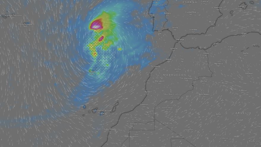 Lluvias, viento y oleaje: la cola de un frente atlántico afectará a Canarias este fin de semana
