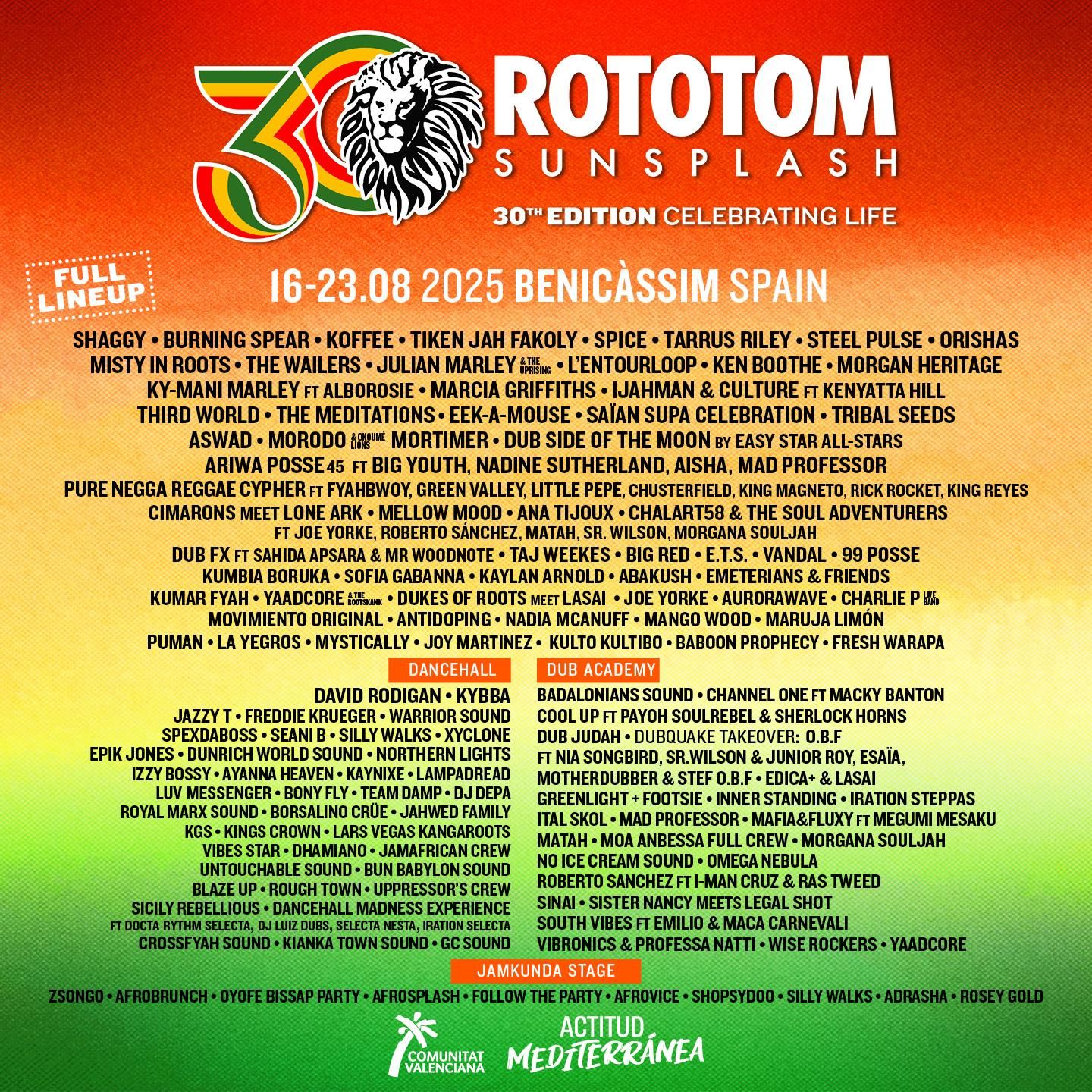 Cartel de 'Rototom Sunsplash' 2025