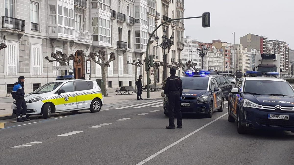 Dispositivo de control de las policías nacional y local en Santander