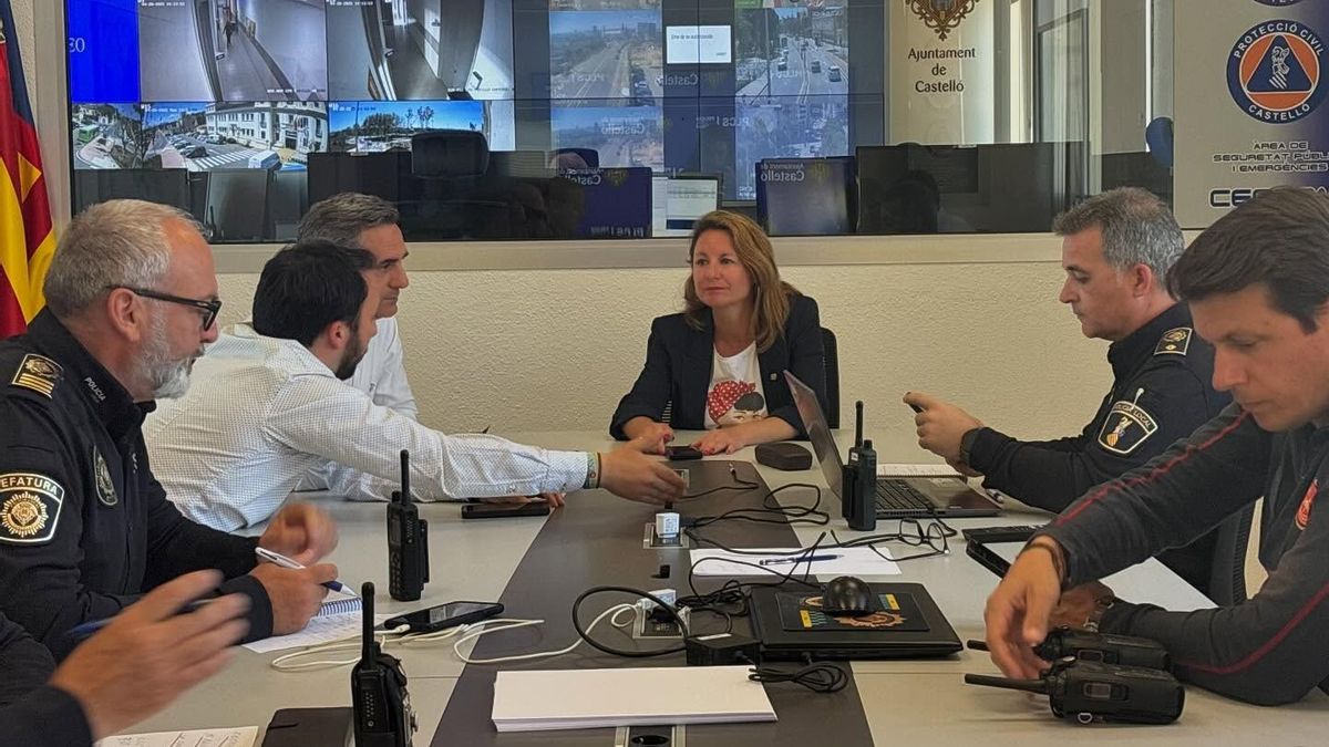 Reunión del Cecopal de Castelló de la Plana por el apagón eléctrico.