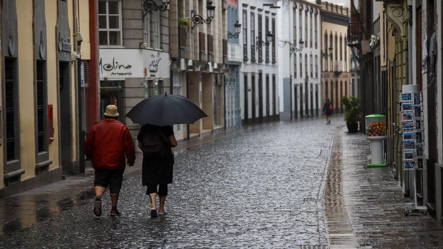 Calle O'Daly de Santa Cruz de La Palma este sábado. 