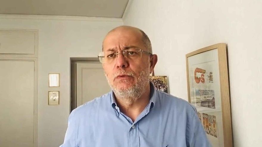 Franciso Igea, desde casa donde hace cuarentena.