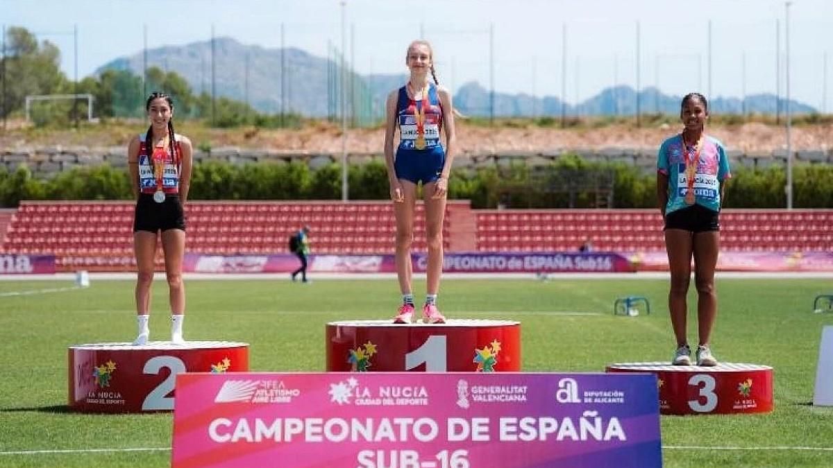 La joven atleta leonesa Gabriela Barack logra el bronce nacional Sub-16 en 600 metros