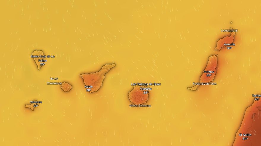 Aviso amarillo de Aemet para tres islas de Canarias hasta el martes