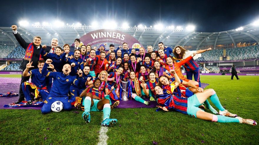Andrea Falcón, campeona de Europa con el Barcelona