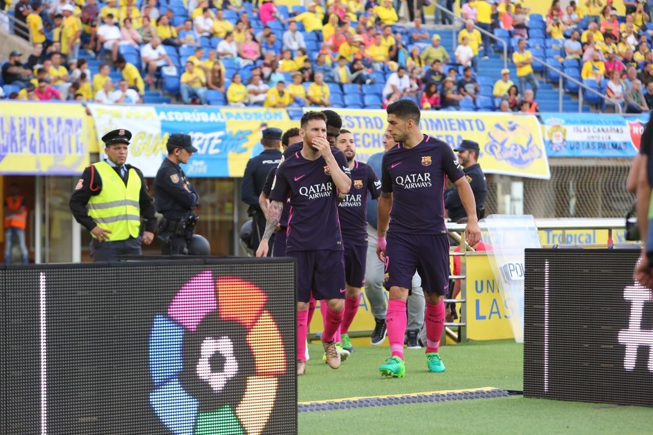 Partido entre la UD Las Palmas y FC Barcelona. Alejandro Ramos.