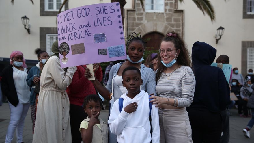 Manifestación por el 8M en Gran Canaria. (ALEJANDRO RAMOS)