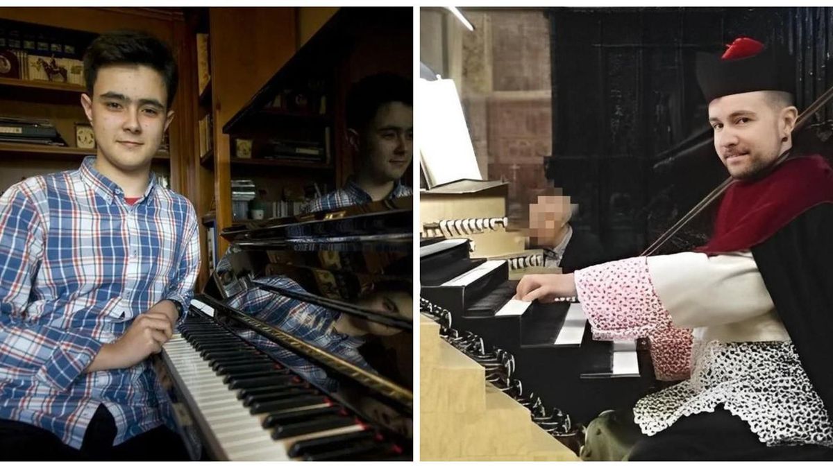 Los organistas Carlos Julián Fernández Bollo y Francisco Javier Jiménez, los dos últimos de la Catedral de León.