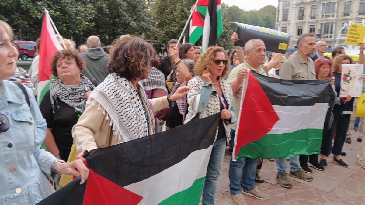 Las banderas palestinas como símbolo de la libertad de expresión y a favor del cese del genocidio en Gaza.