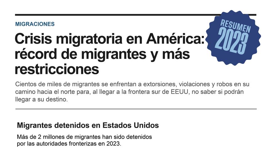 La crisis migratoria en 2023 en América: récord de migrantes y más restricciones