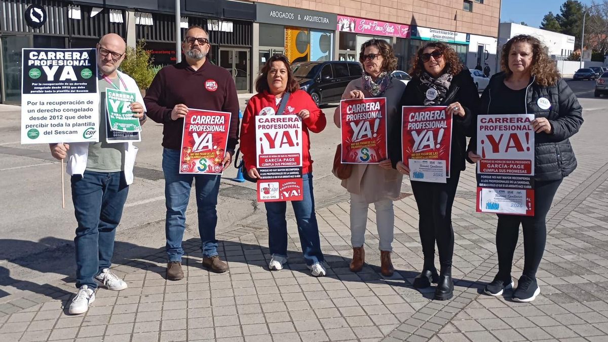 Delegados sindicales concentrados en Alcázar de San Juan