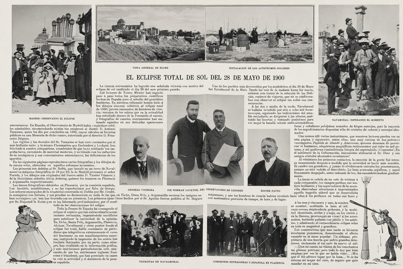 El eclipse de Sol de 1900 recogido por Nuevo Mundo