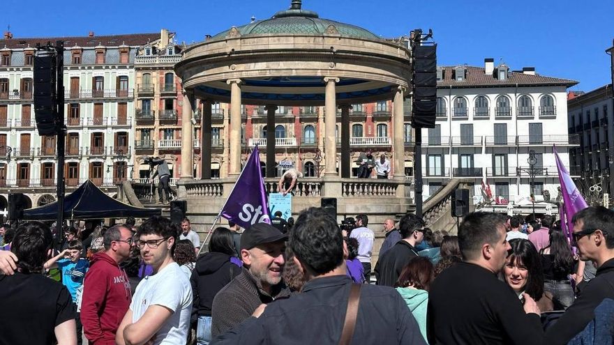 Instantes previos a la  manifestación