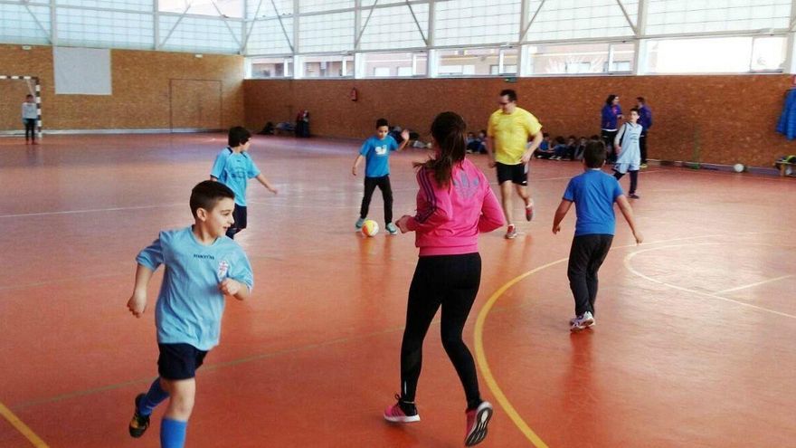 Fútbol sala en familia.