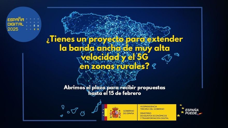 El Gobierno lanza una consulta para identificar proyectos que impulsen la banda ancha y el 5G en zonas rurales