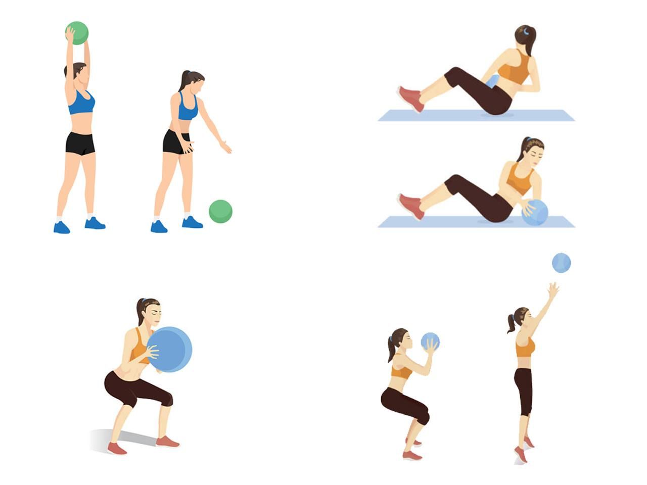 Ejercicios con balón medicinal