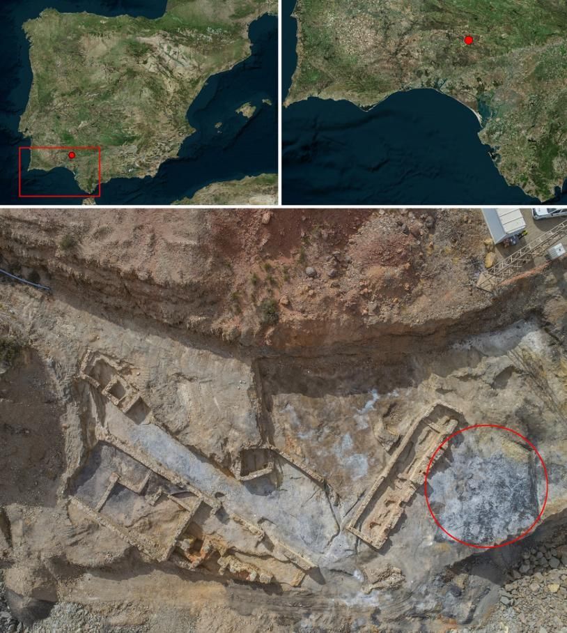Mapa de ubicación de Riotinto, y del Nuevo Filón Norte 1.