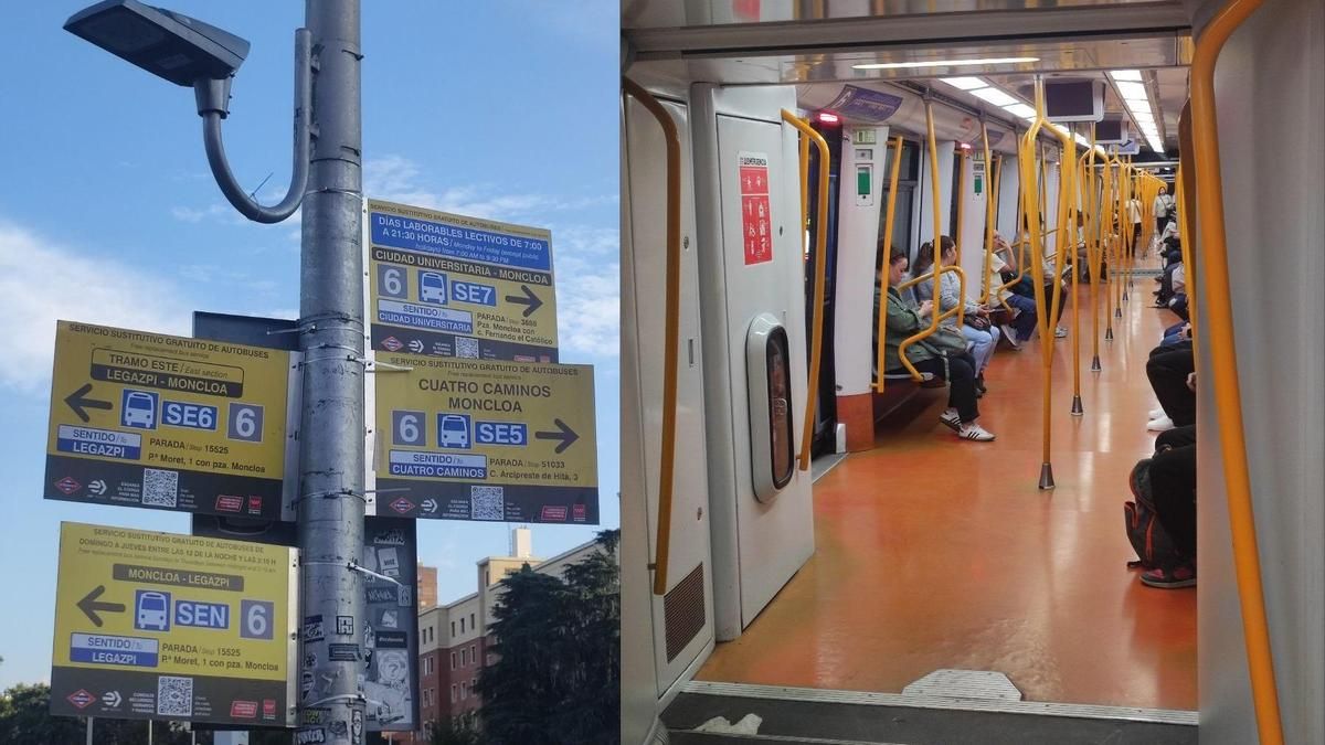 Las dos caras de la línea 6 de Metro de Madrid: el "mareo" del tramo cortado y la "engañosa paz" de la parte reabierta