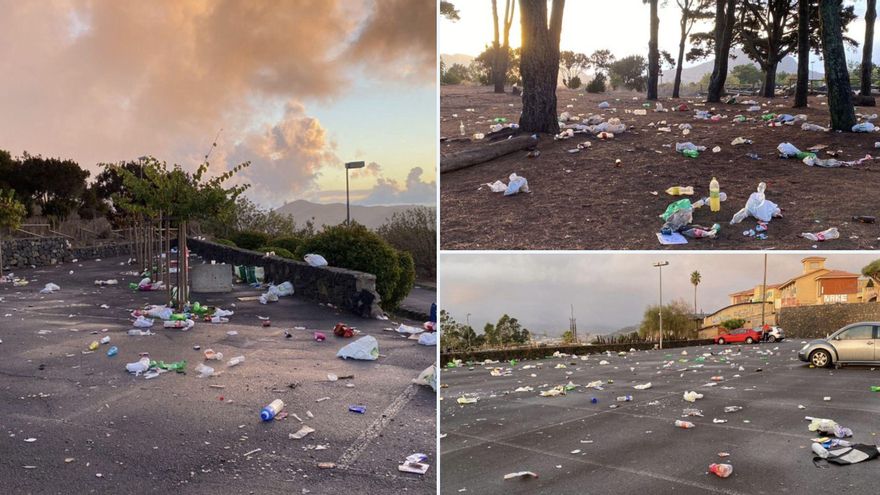 Un macrobotellón deja el parque de la Mesa Mota "hecho una porquería" este fin de semana