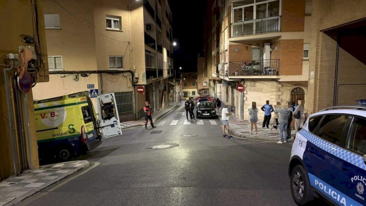 Edificio desalojado en la calle Segóbriga, en Cuenca