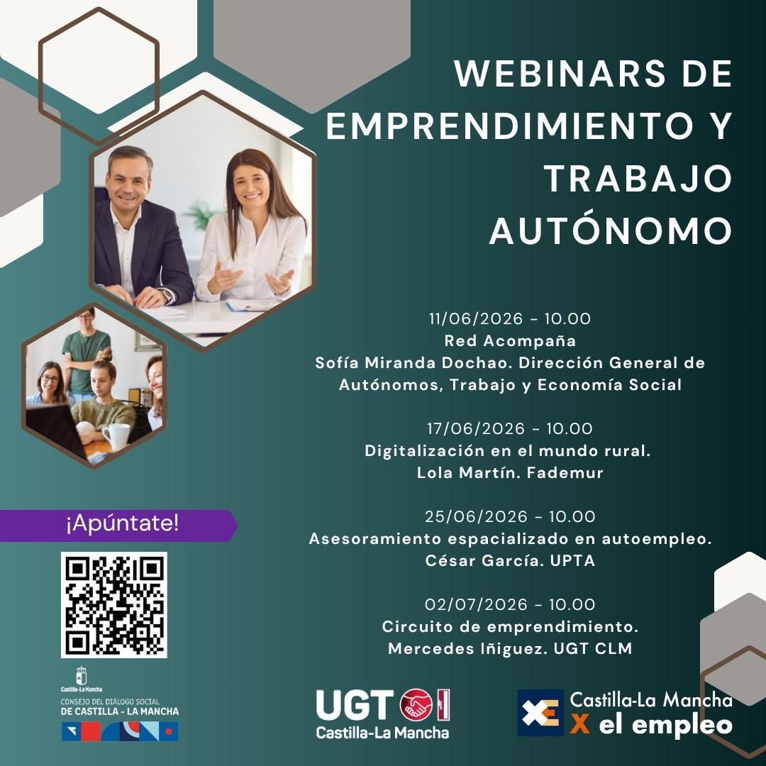 Calendario de webinars sobre emprendimiento y trabajo autónomo
