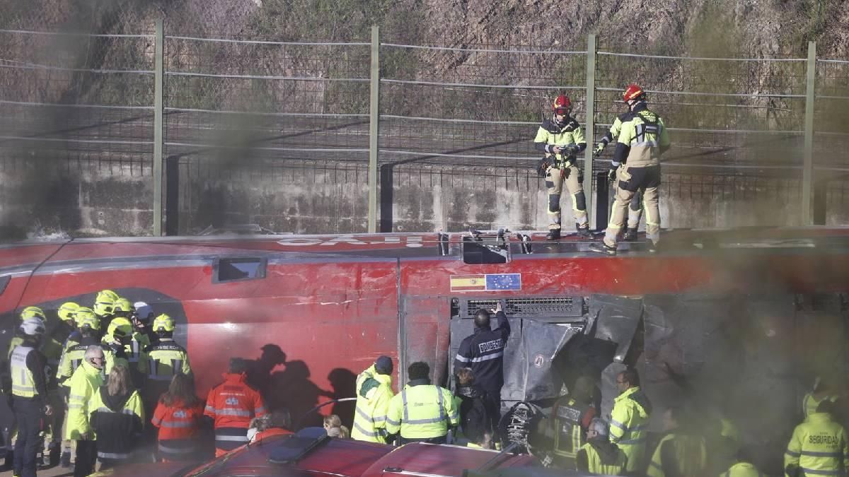 Las imágenes del accidente ferroviario de Adamuz