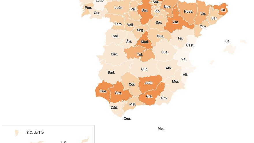 Mapa de contagios por municipios