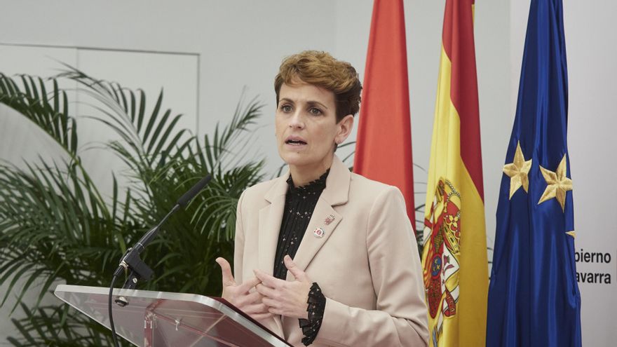 La presidenta del Gobierno de Navarra, María Chivite