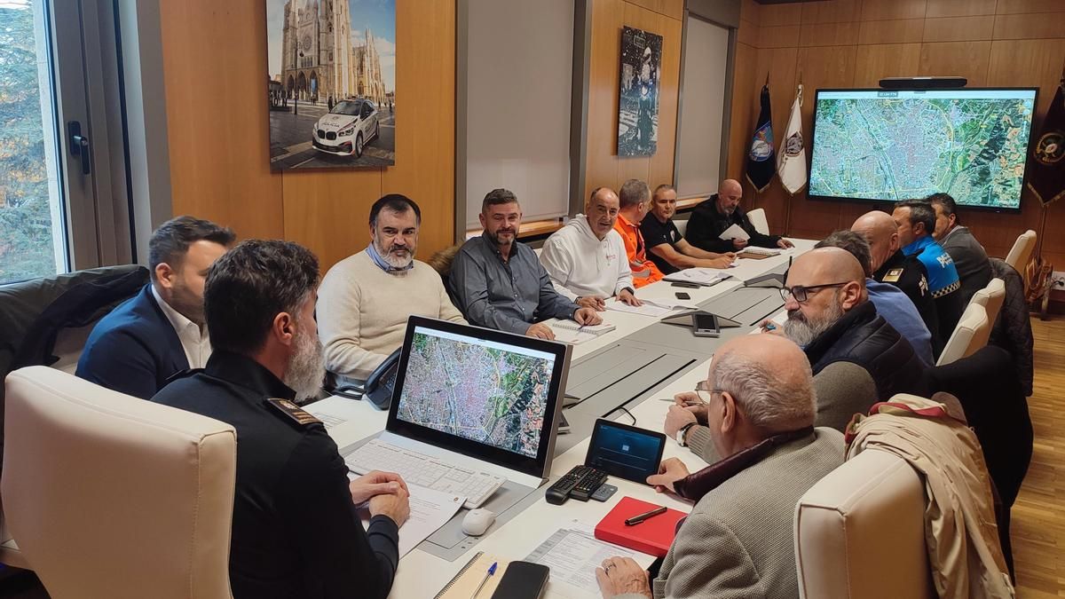 Reunión sobre el Plan de Nevadas del Ayuntamiento de León.