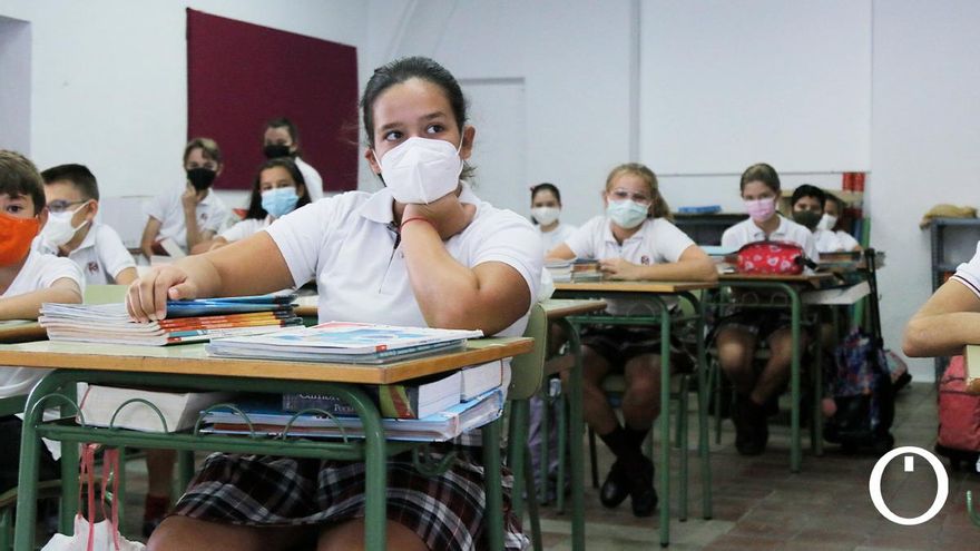 Alumnos del Colegio La Inmaculada en su vuelta al cole