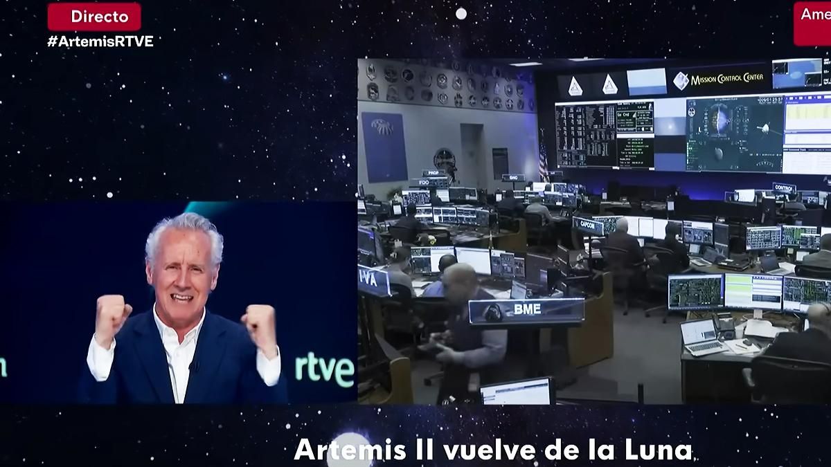 La emoción de Lorenzo Milá en RTVE tras el apagón crítico de la misión Artemisa II: "Madre mía qué momento"