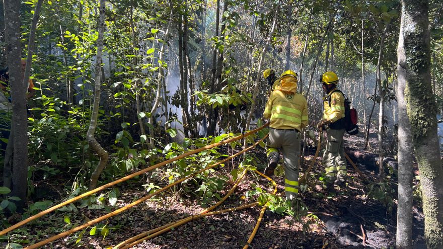 Sin nuevas reactivaciones en el incendio de Tenerife tras la mejora de las condiciones meteorológicas