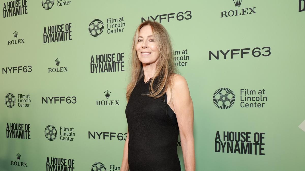 Kathryn Bigelow en el festival de Nueva York presentando 'Una casa llena de dinamita'